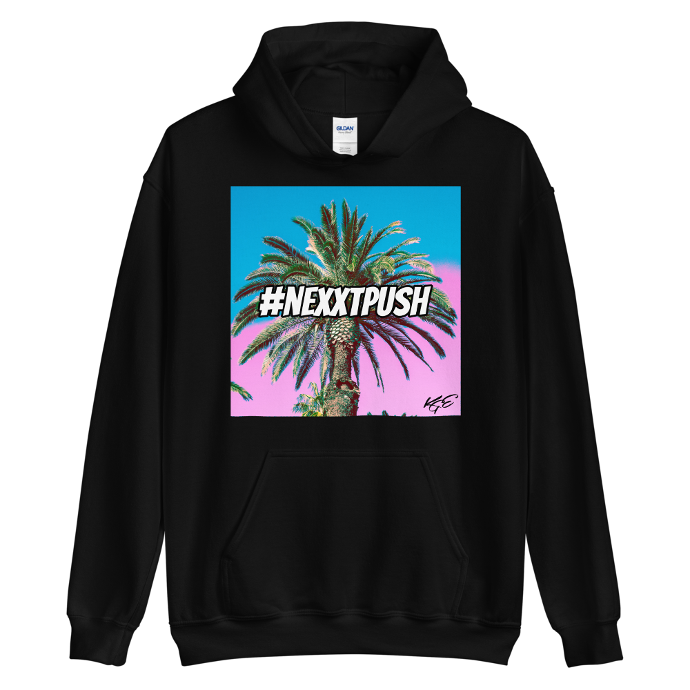 (BIG SIZE) #Nexxtpush Cotton Candy Palm Tree - Original Hoodie (Sizes 3XL - 5XL)