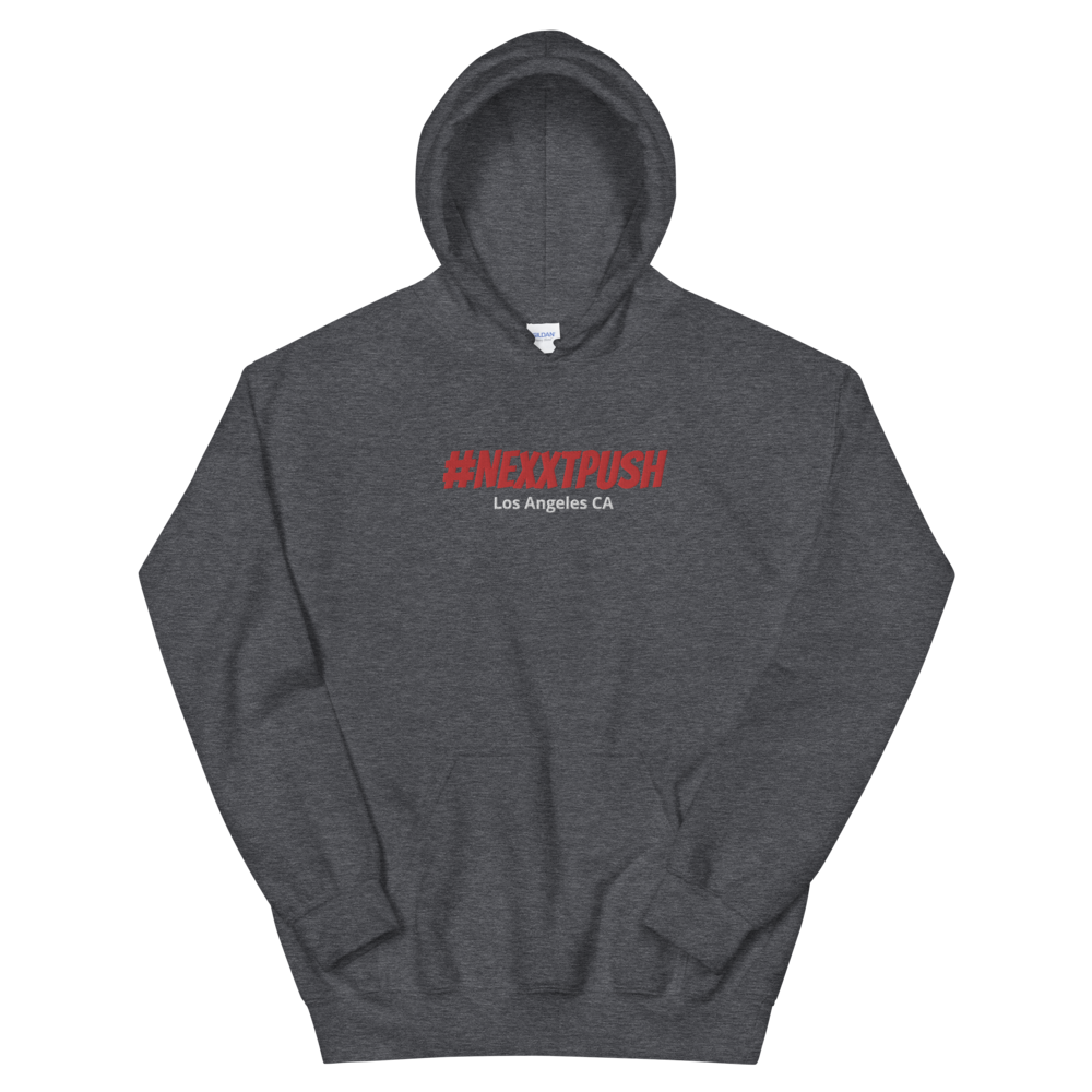 #Nexxtpush Red Embroidered Original Hoodie