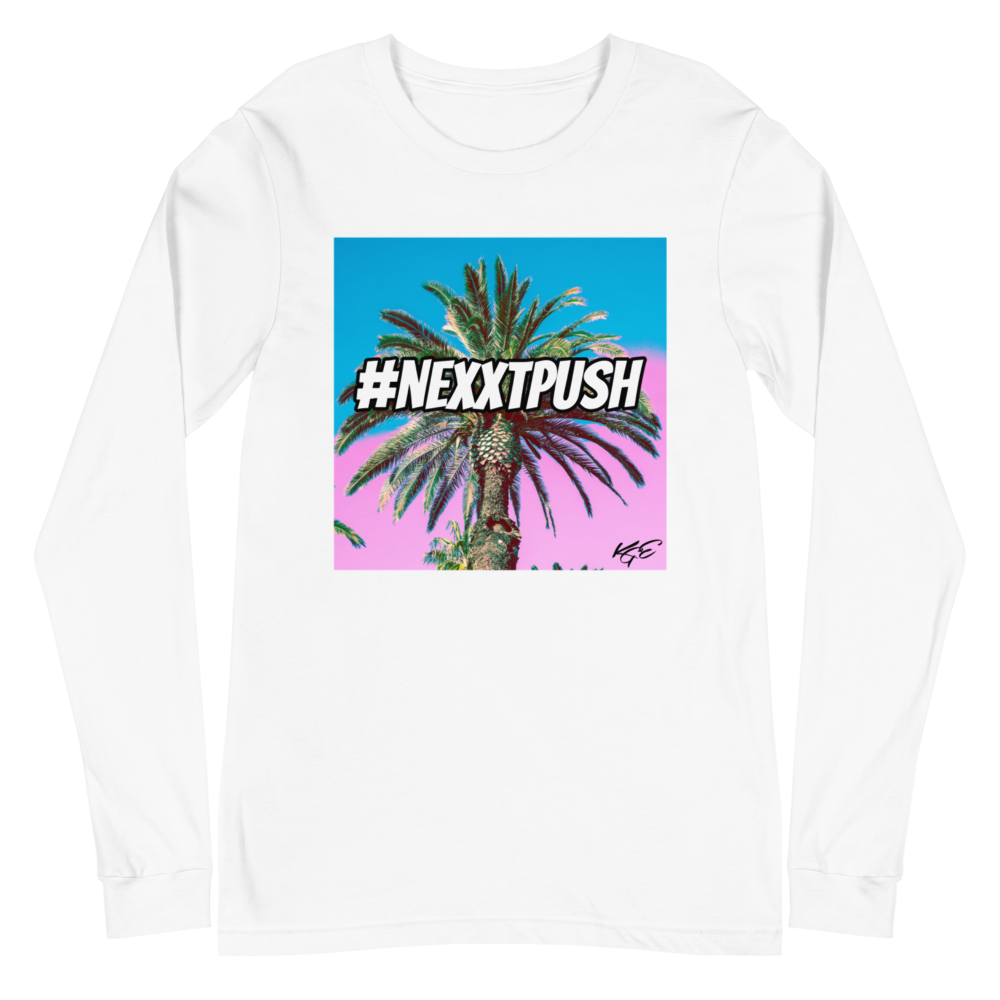 #Nexxtpush Cotton Candy Palm Tree - Premium Unisex Long Sleeve Tee