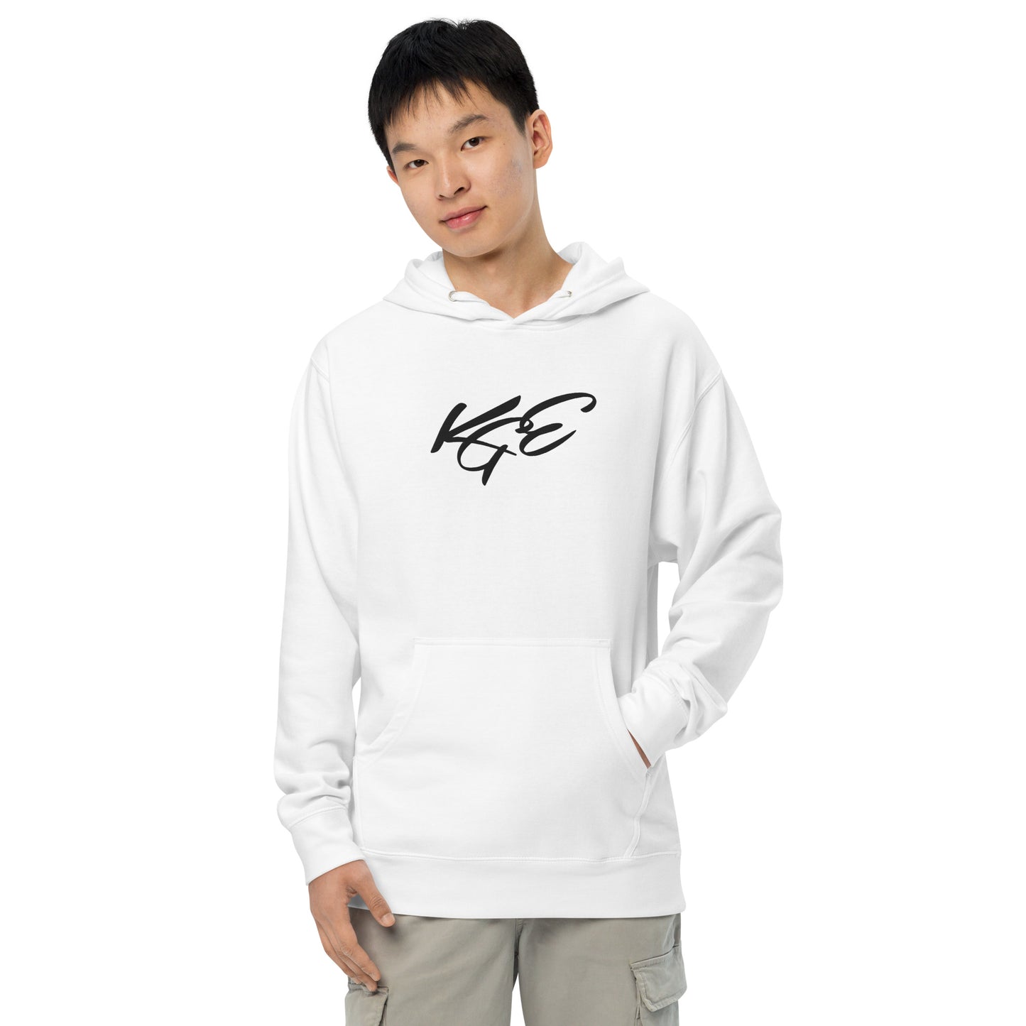 KGE Unlid large embroidery | Unisex midweight Independent hoodie