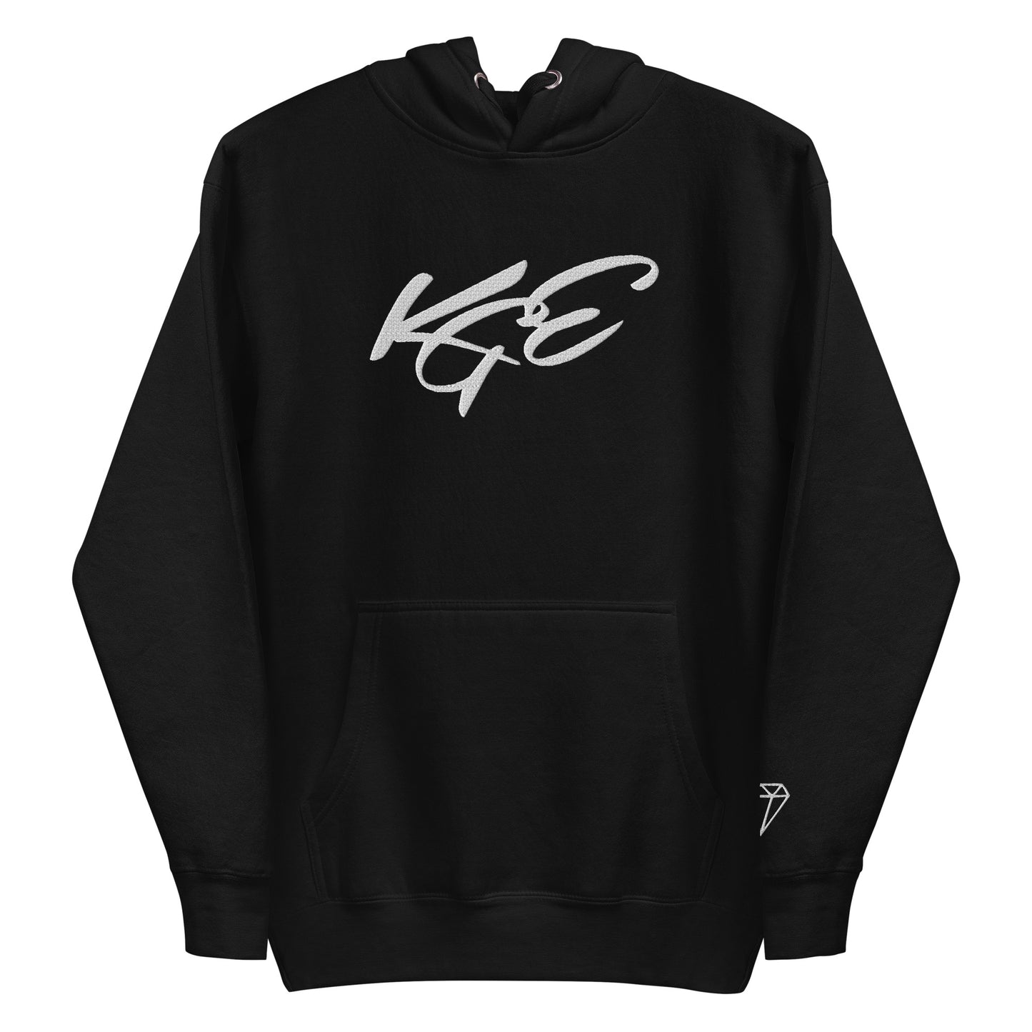 KGE Unlid White Embroidery Unisex Premium Hoodie