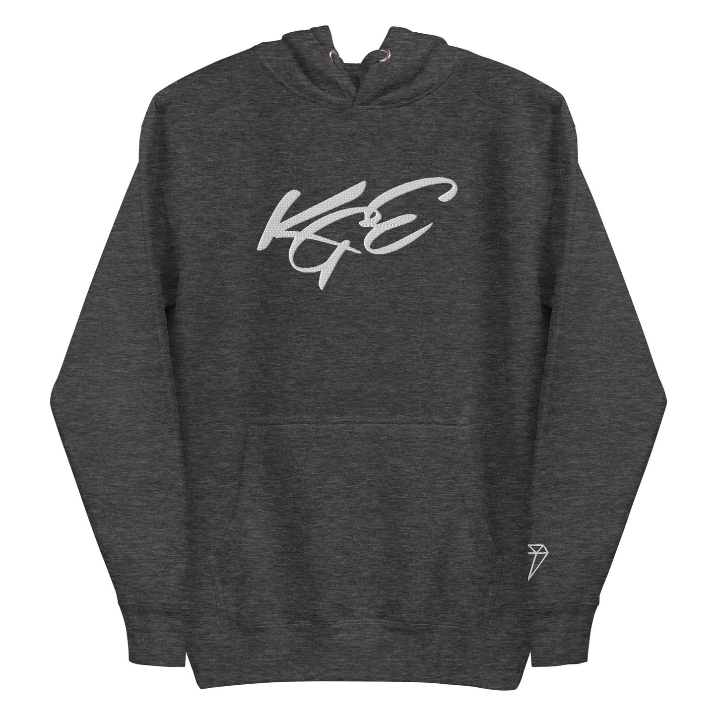 KGE Unlid White Embroidery Unisex Premium Hoodie