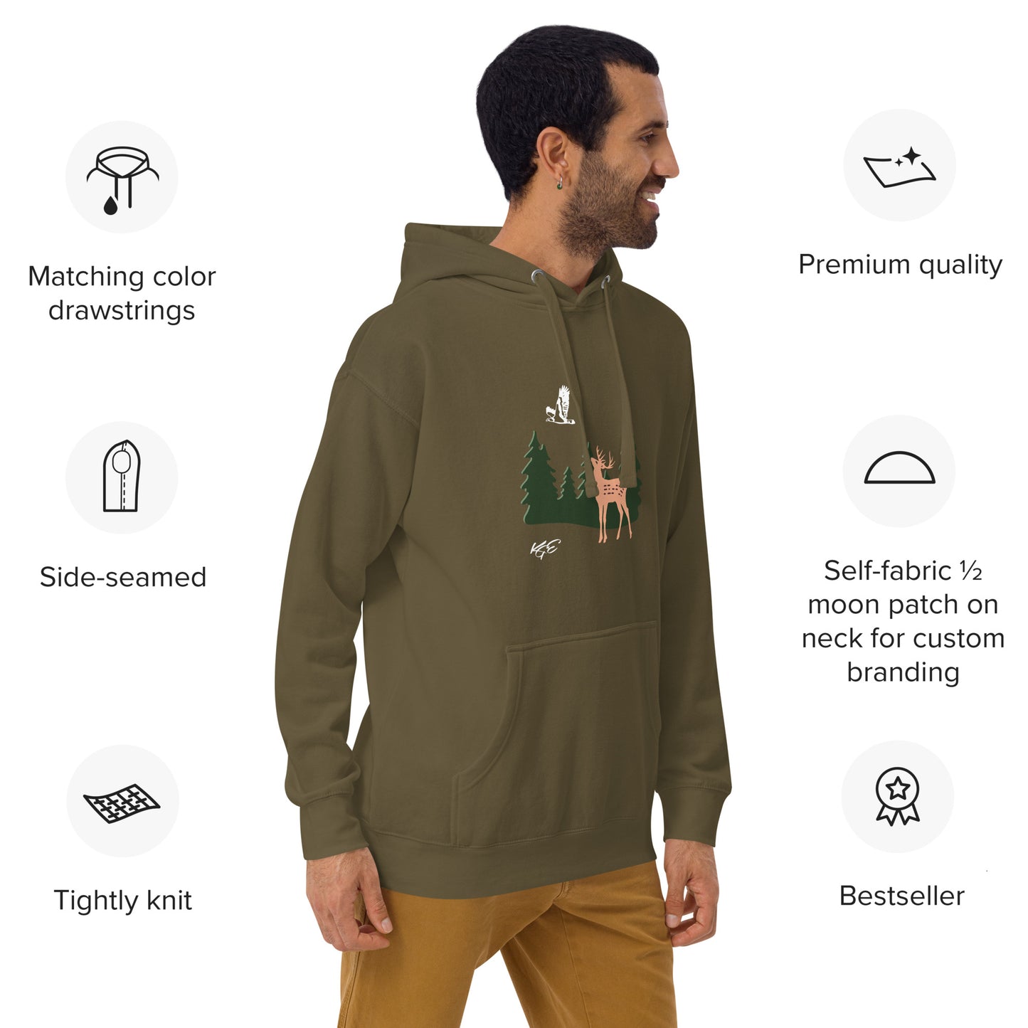 KGE Unlid Adventure - Forest Escape, Premium Unisex Hoodie