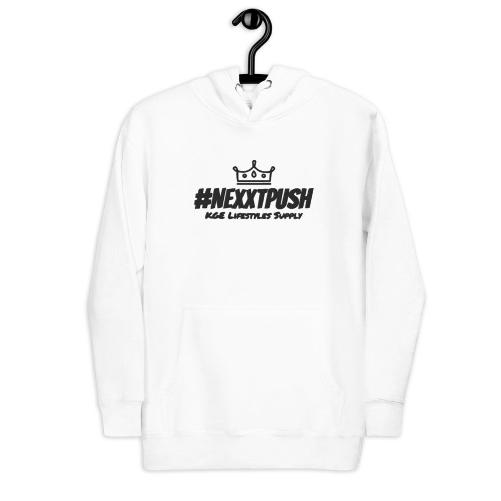 (New) #NEXXTPUSH Crown Embroidered Premium Slim Hoodie